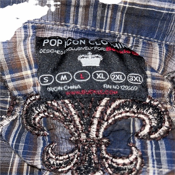 Pop Icon Clothing Western Pearl Snap Shirt - Picture 6 of 6